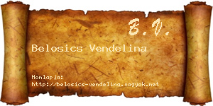 Belosics Vendelina névjegykártya